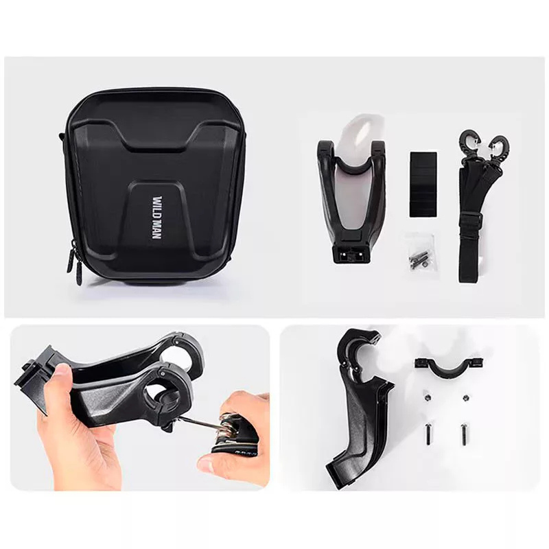 WILDMAN Kormányra rögzíthető táska rollerre/kerékpárra (3l, vízálló, telefontartós)  2