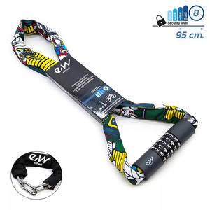 eWheel számzáras rollerzár (5 digites, multicolor mintás szövet) 