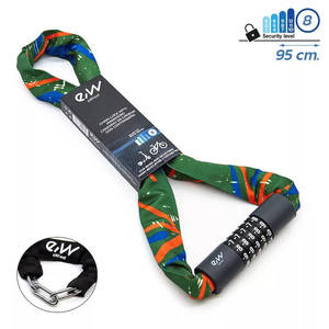 eWheel számzáras rollerzár (5 digites, multicolor mintás szövet) 